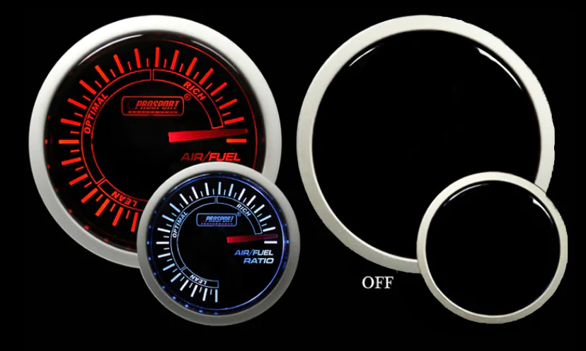2-1/16" Amber / White - Air Fuel Ratio Gauge - Image 4